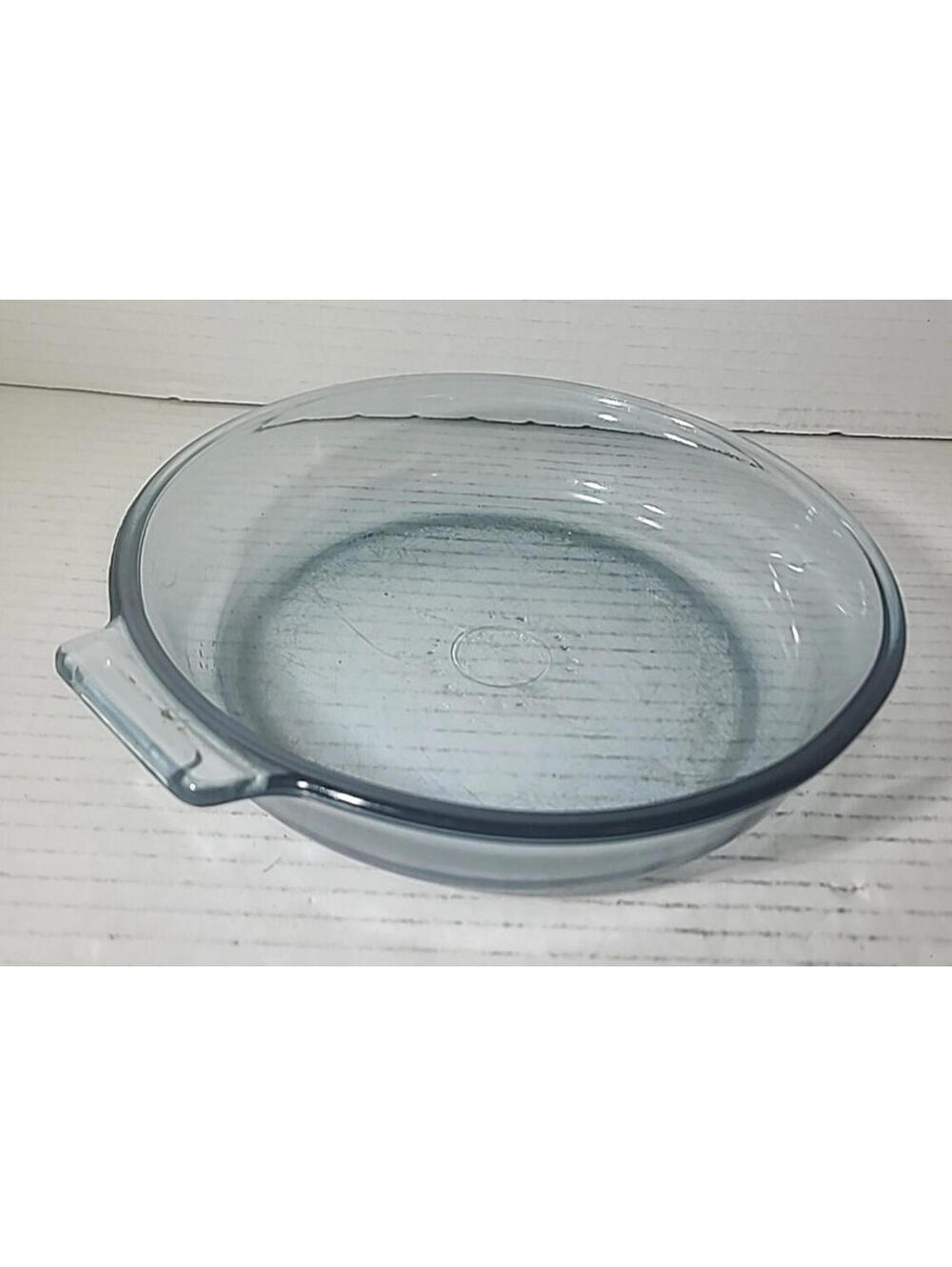 Vintage Pyrex Flameware Model 817B Blue-Tinted Glass 7" Skillet Handled